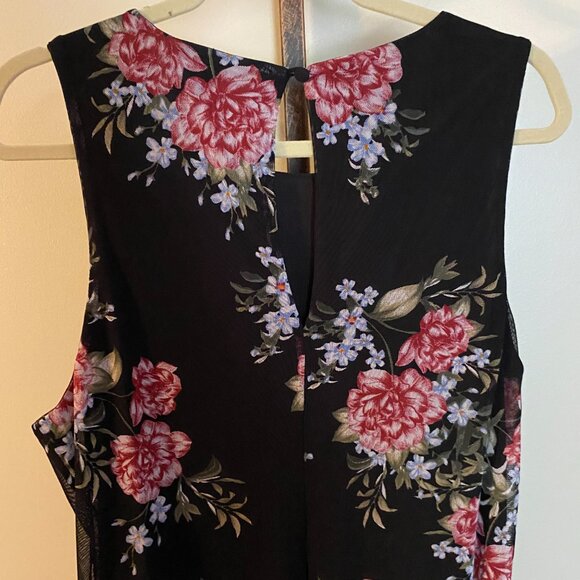 Torrid Swing Style Black with Flowers Dress - Picture 3 of 10
